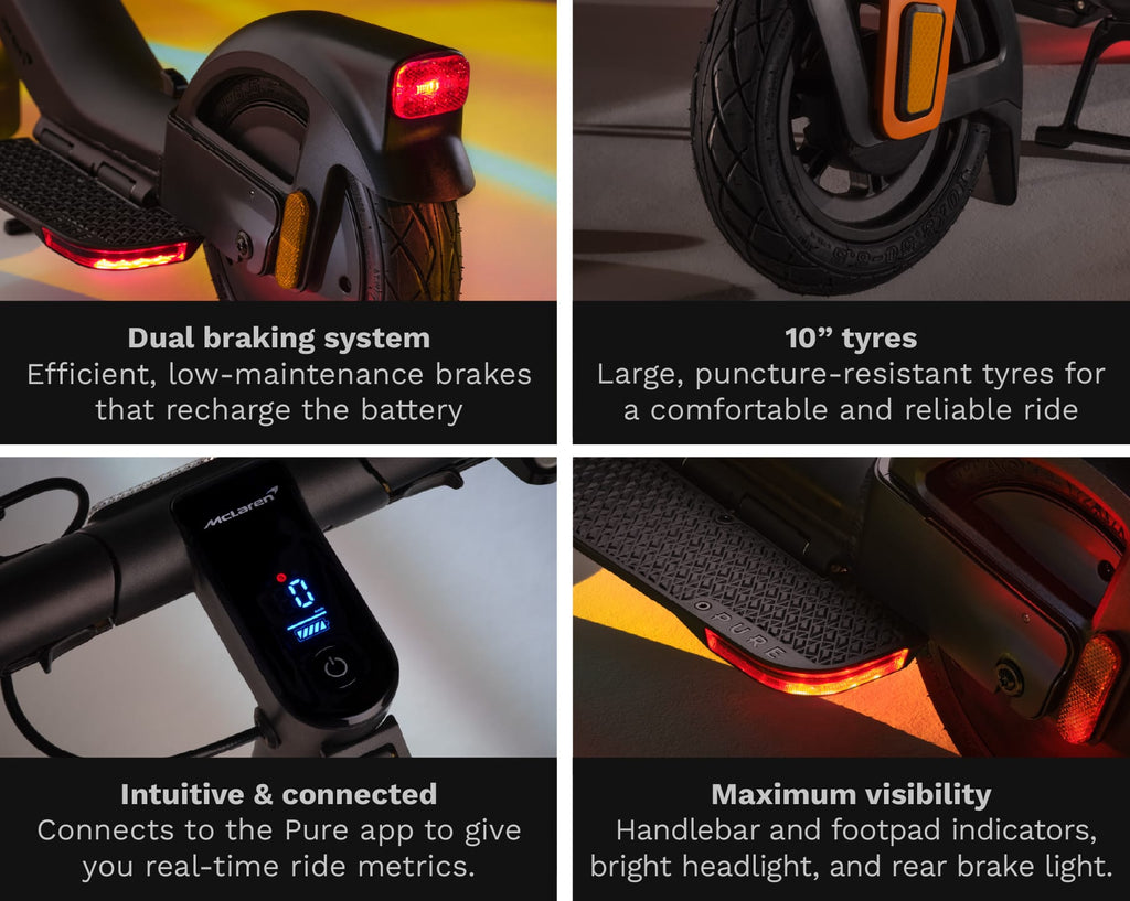 Pure Scooter Black Pure x McLaren Black